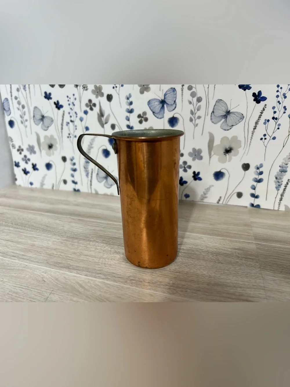 Vintage Color Craft Copper Anodized Measuring Cups Solid Copper Pouring Jug Set